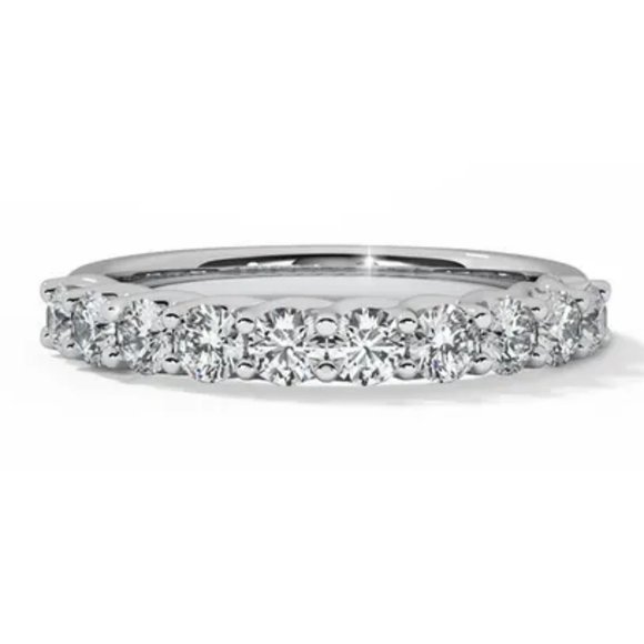 1 Carat Round Natural Diamond Anniversary Ring - Picture 1 of 5